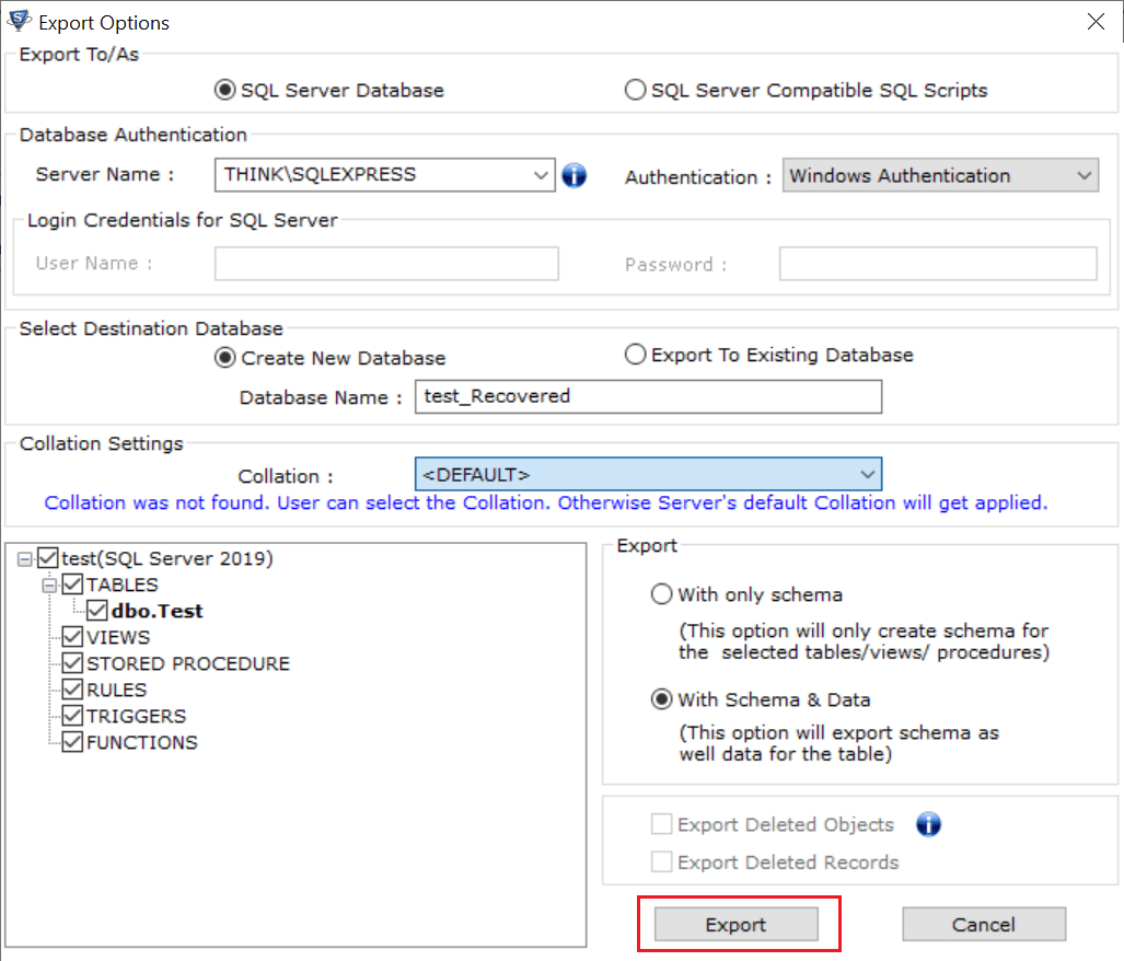 step-5 for SQL Server 2012 to 2016 upgrade